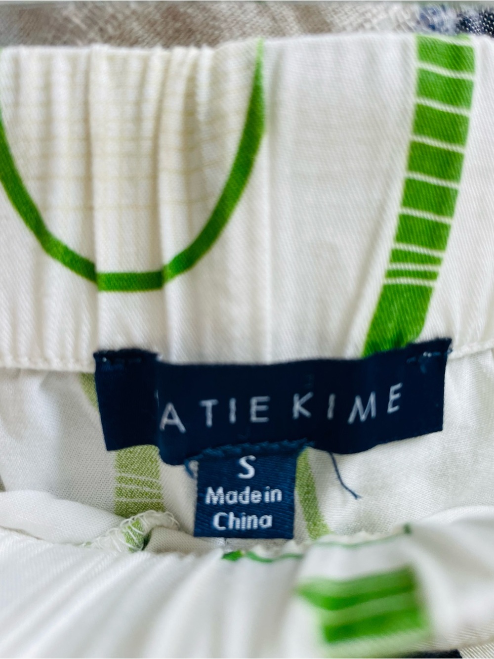 Katie Kime SMALL modal & cotton white green tennis sleep pajama set - Picture 9 of 10